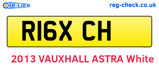 R16XCH are the vehicle registration plates.