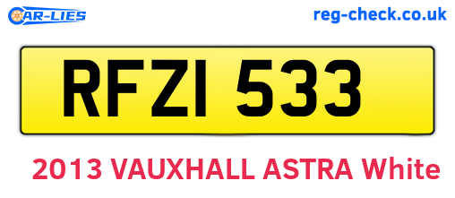 RFZ1533 are the vehicle registration plates.