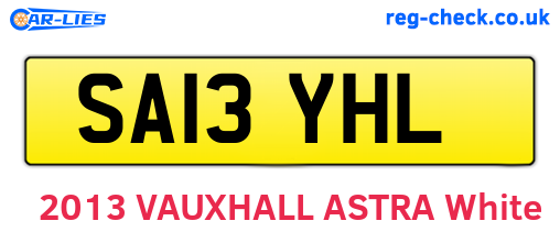 SA13YHL are the vehicle registration plates.