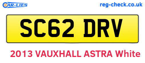 SC62DRV are the vehicle registration plates.