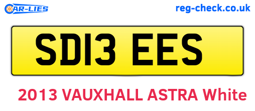 SD13EES are the vehicle registration plates.