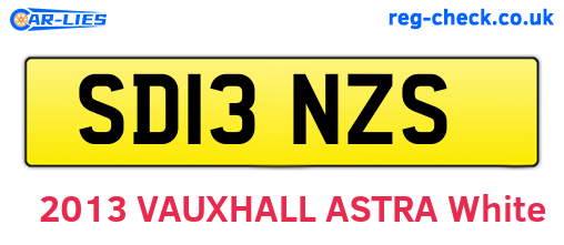 SD13NZS are the vehicle registration plates.