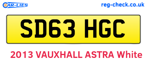 SD63HGC are the vehicle registration plates.