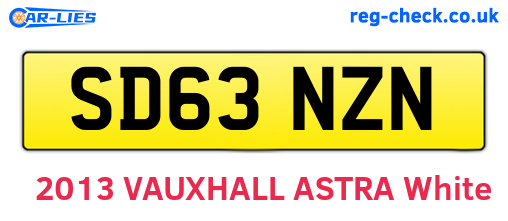 SD63NZN are the vehicle registration plates.