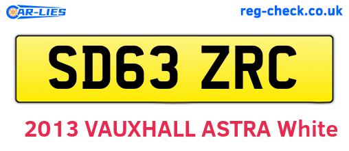 SD63ZRC are the vehicle registration plates.