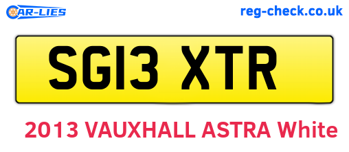 SG13XTR are the vehicle registration plates.