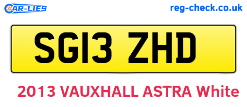 SG13ZHD are the vehicle registration plates.