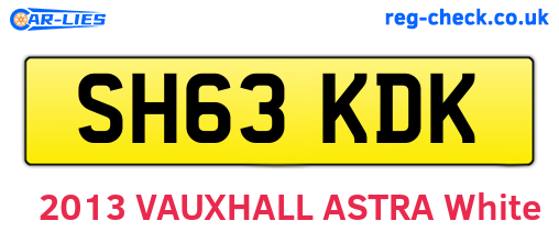 SH63KDK are the vehicle registration plates.
