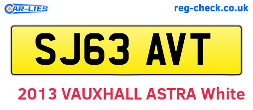 SJ63AVT are the vehicle registration plates.