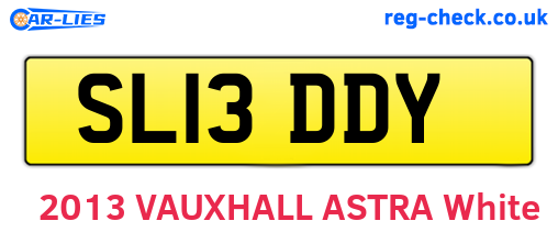 SL13DDY are the vehicle registration plates.