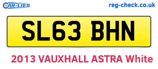 SL63BHN are the vehicle registration plates.
