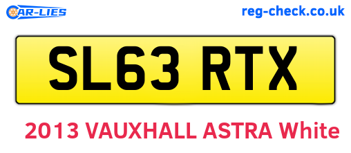 SL63RTX are the vehicle registration plates.