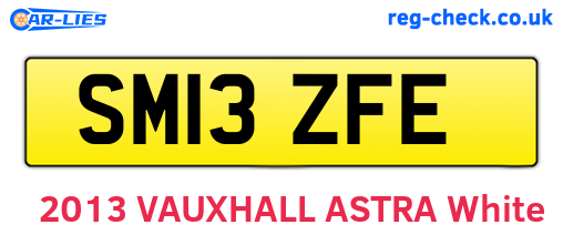SM13ZFE are the vehicle registration plates.