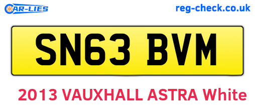SN63BVM are the vehicle registration plates.