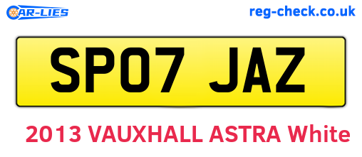 SP07JAZ are the vehicle registration plates.