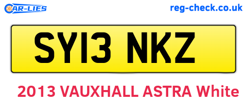SY13NKZ are the vehicle registration plates.