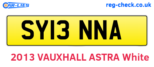 SY13NNA are the vehicle registration plates.