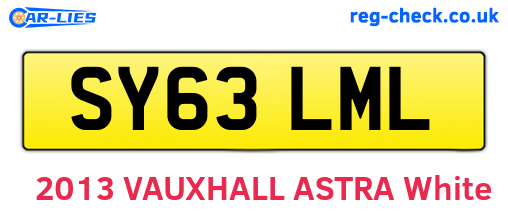 SY63LML are the vehicle registration plates.