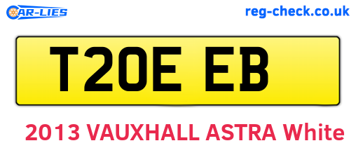 T20EEB are the vehicle registration plates.