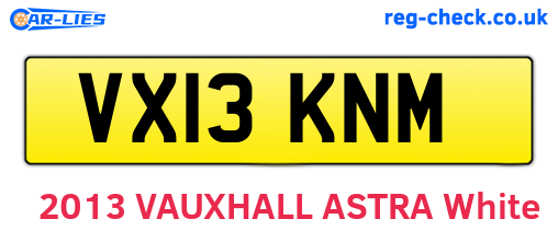 VX13KNM are the vehicle registration plates.