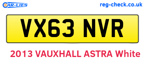 VX63NVR are the vehicle registration plates.