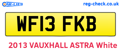 WF13FKB are the vehicle registration plates.