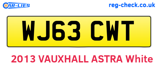 WJ63CWT are the vehicle registration plates.