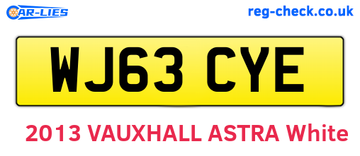 WJ63CYE are the vehicle registration plates.