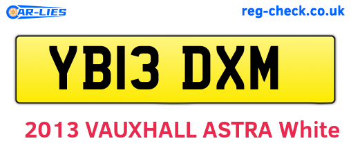 YB13DXM are the vehicle registration plates.