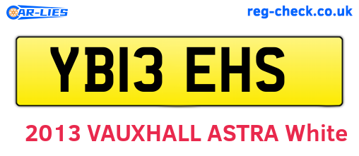 YB13EHS are the vehicle registration plates.