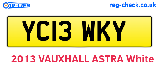 YC13WKY are the vehicle registration plates.