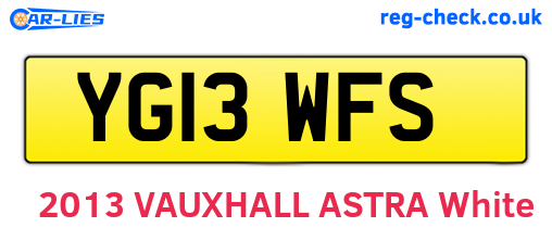 YG13WFS are the vehicle registration plates.
