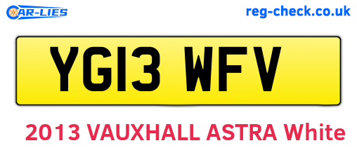 YG13WFV are the vehicle registration plates.