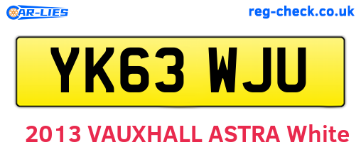 YK63WJU are the vehicle registration plates.