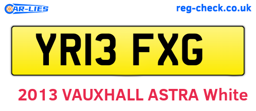 YR13FXG are the vehicle registration plates.