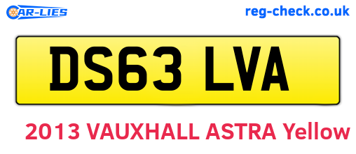 DS63LVA are the vehicle registration plates.