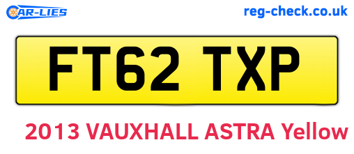 FT62TXP are the vehicle registration plates.