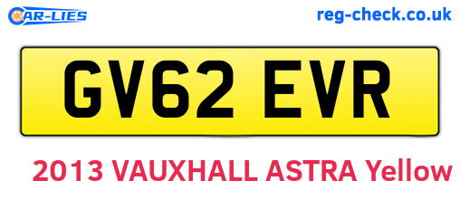 GV62EVR are the vehicle registration plates.
