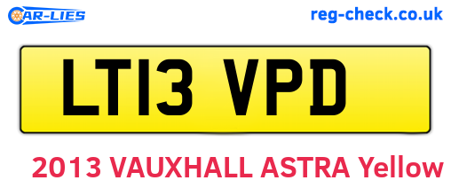LT13VPD are the vehicle registration plates.