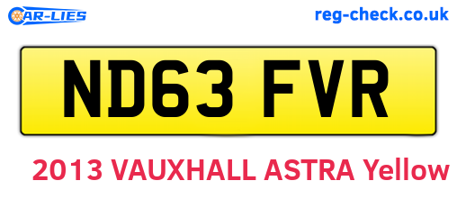 ND63FVR are the vehicle registration plates.