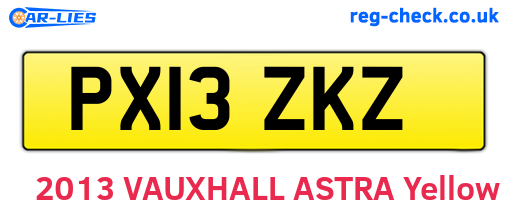 PX13ZKZ are the vehicle registration plates.