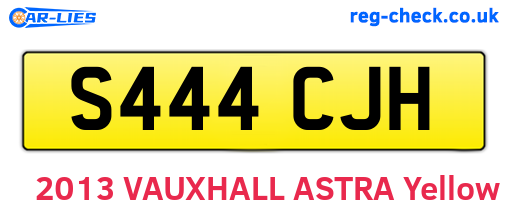 S444CJH are the vehicle registration plates.