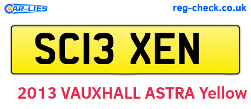 SC13XEN are the vehicle registration plates.