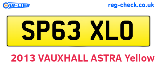 SP63XLO are the vehicle registration plates.