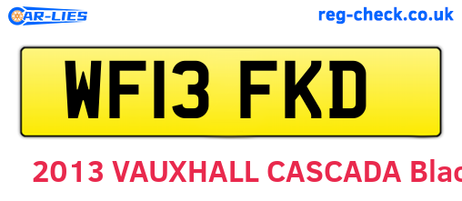 WF13FKD are the vehicle registration plates.