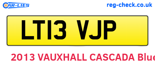 LT13VJP are the vehicle registration plates.