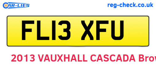 FL13XFU are the vehicle registration plates.