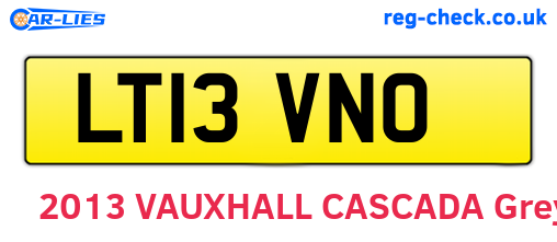 LT13VNO are the vehicle registration plates.