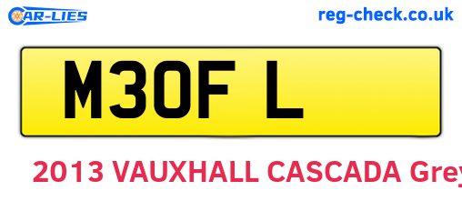 M3OFL are the vehicle registration plates.