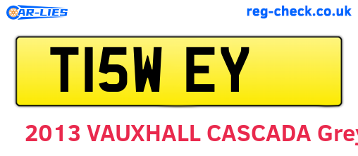 T15WEY are the vehicle registration plates.